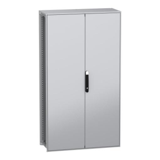 Armário elétrico modular de montagem no chão, PanelSeT SFN, aço descarbonizado, platina, 1800x1000x400mm, 2 portas, IP55