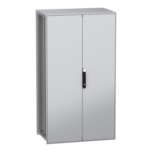 Armário elétrico modular de montagem no chão, PanelSeT SFN, aço descarbonizado, platina, 1800x1000x600mm, 2 portas, IP55