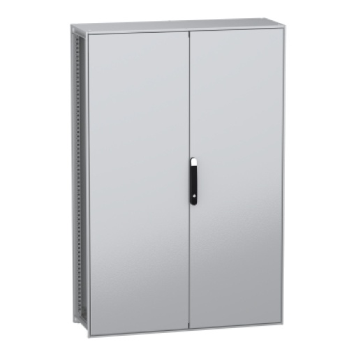 Armário elétrico modular de montagem no chão, PanelSeT SFN, aço descarbonizado, 1800x1200x400mm, 2 portas, IP55