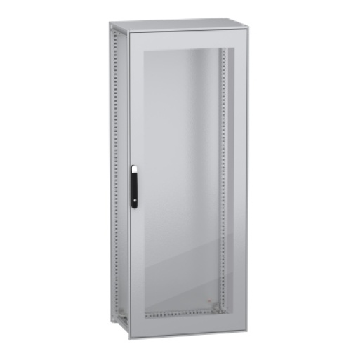 Armário elétrico modular de montagem no chão, PanelSeT SFN, aço descarbonizado, porta transparente, 2000x800x500mm, IP55