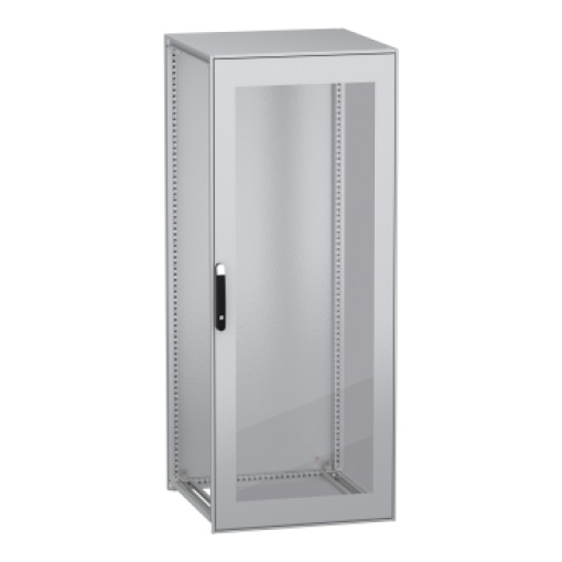 Armário elétrico modular de montagem no chão, PanelSeT SFN, aço descarbonizado, porta transparente, 2000x800x800mm, IP55