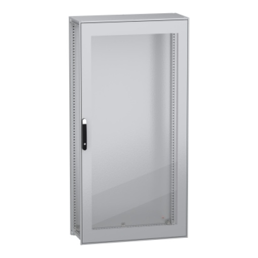 Armário elétrico modular de montagem no chão, PanelSeT SFN, aço descarbonizado, porta transparente, 2000x1000x400mm, IP55