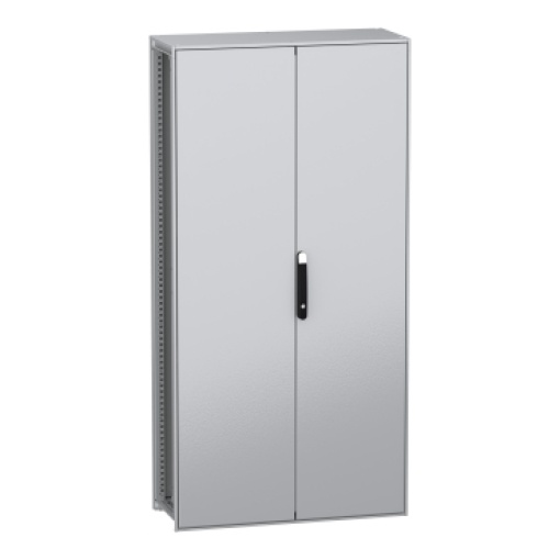 Armário elétrico modular de montagem no chão, PanelSeT SFN, aço descarbonizado, platina, 2000x1000x400mm, 2 portas, IP55