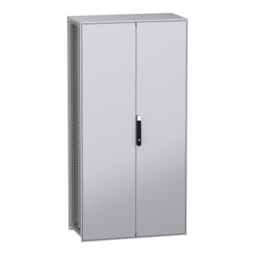 Armário elétrico modular de montagem no chão, PanelSeT SFN, aço descarbonizado, platina, 2000x1000x500mm, 2 portas, IP55