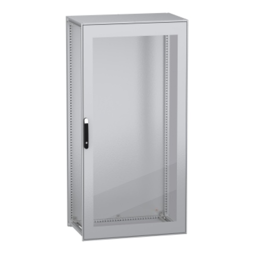 Armário elétrico modular de montagem no chão, PanelSeT SFN, aço descarbonizado, porta transparente, 2000x1000x600mm, IP55