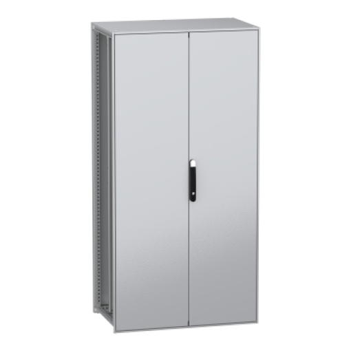 Armário elétrico modular de montagem no chão, PanelSeT SFN, aço descarbonizado, platina, 2000x1000x600mm, 2 portas, IP55
