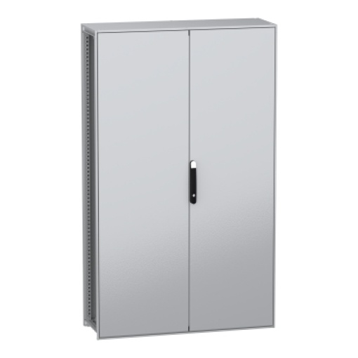 Armário elétrico modular de montagem no chão, PanelSeT SFN, aço descarbonizado, platina, 2000x1200x400mm, 2 portas, IP55