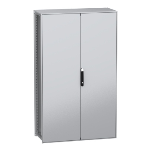 Armário elétrico modular de montagem no chão, PanelSeT SFN, aço descarbonizado, platina, 2000x1200x500mm, 2 portas, IP55