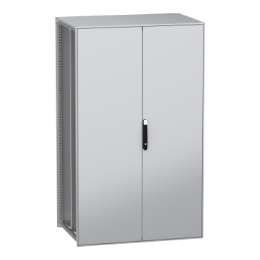 Armário elétrico modular de montagem no chão, PanelSeT SFN, aço descarbonizado, platina, 2000x1200x800mm, 2 portas, IP55