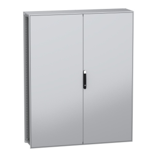 Armário elétrico modular de montagem no chão, PanelSeT SFN, aço descarbonizado, platina, 2000x1600x400mm, 2 portas, IP55