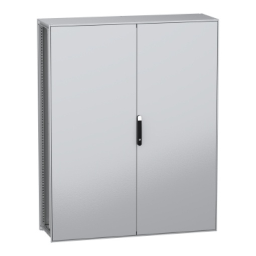 Armário elétrico modular de montagem no chão, PanelSeT SFN, aço descarbonizado, platina, 2000x1600x500mm, 2 portas, IP55