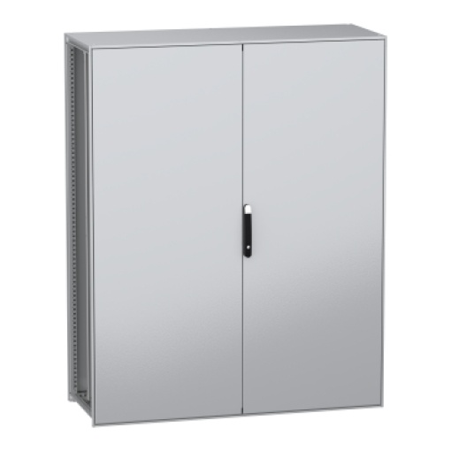 Armário elétrico modular de montagem no chão, PanelSeT SFN, aço descarbonizado, platina, 2000x1600x600mm, 2 portas, IP55