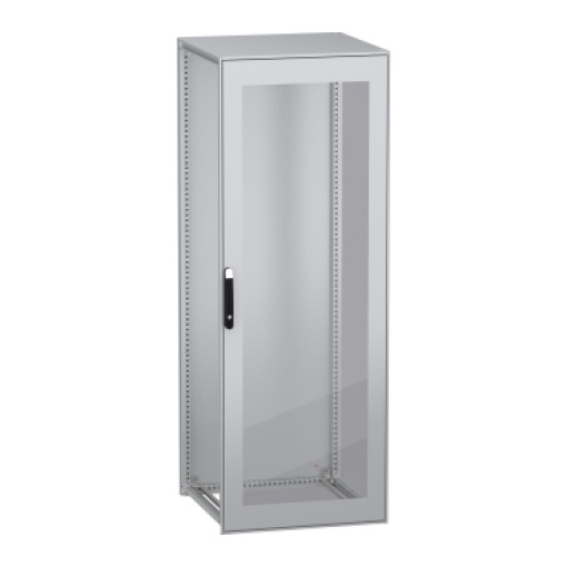Armário elétrico modular de montagem no chão, PanelSeT SFN, aço descarbonizado, porta transparente, 2200x800x800mm, IP55