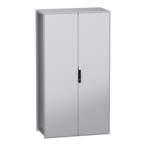 Armário elétrico modular de montagem no chão, PanelSeT SFN, aço descarbonizado, platina, 2200x1200x600mm, 2 portas, IP55