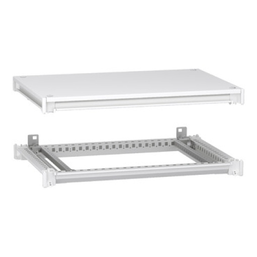 Estrutura inferior e superior, PrismaSeT HD, para invólucro elétrico W700 D500mm, cobertura incluída, RAL9003