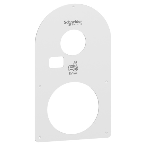 Painel frontal, Evlink Pro AC, para 1 estação de carregamento de parede, em plástico, com abertura para o visor do contador MID
