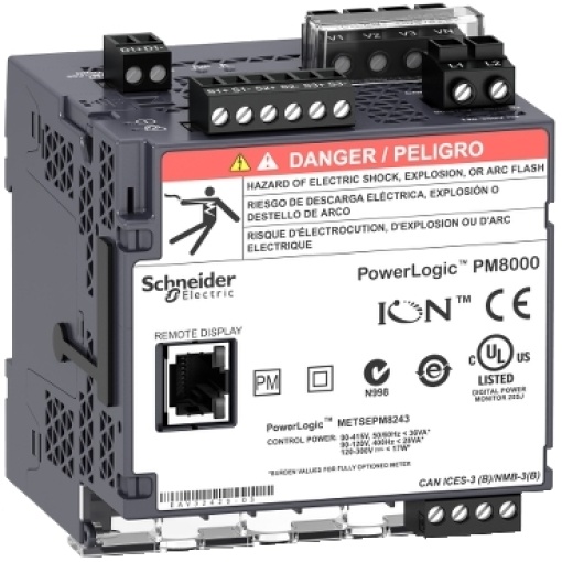 PowerLogic PM8000, Advanced, transdutor sem visor, 512MB, 512sc  Classe A