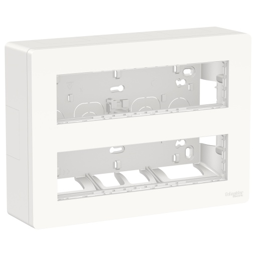 Nova Unica System - Postos de trabalho - saliente - módulos 2 x 8 - antibacteriano - Branco
