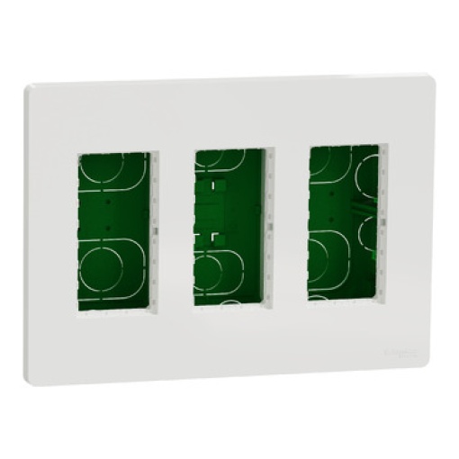 Nova Nova Unica system - Postos de trabalho - encastrar - módulos 3 x 4 - Branco
