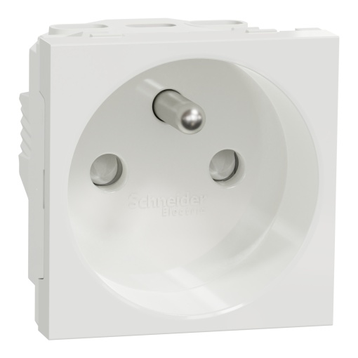 New Unica - 1 French socket-outlet - 2PE  shutters - 16A 250V - IP21 D - white