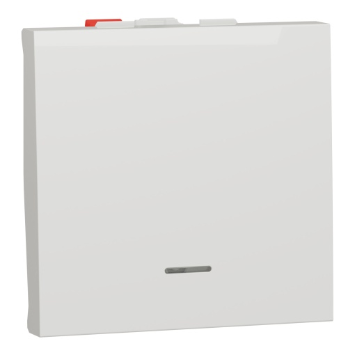 Nova Unica - Botão de pressão - luminoso - 10A - Branco