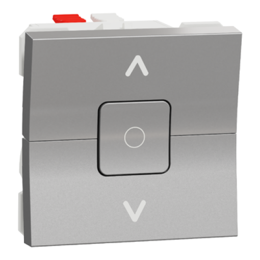 Interruptor de estores cSTOP, Unica, 6A, Alumínio