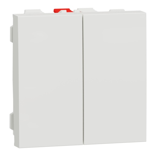 Comutador de escada duplo, Unica, 10A, Branco