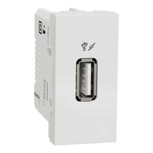 Nova Unica - Tomada carregador USB 1 mód. tipo 2.0 - 1A - Branco