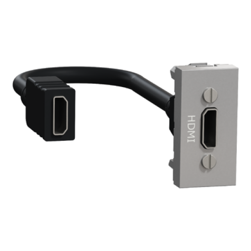 Nova Unica - Tomada HDMI 1 mód. - Alumínio