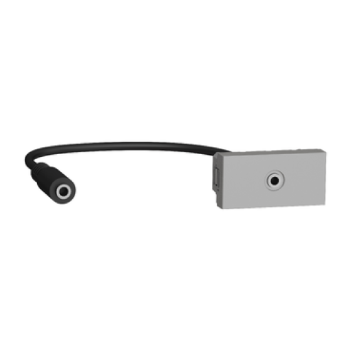 Nova Unica - Tomada Minijack 3,5 mm 1 mód. - Alumínio