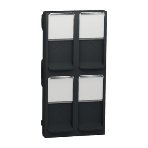 Nova Unica  - Centro tomada quadr RJ45 Keystone Antracite