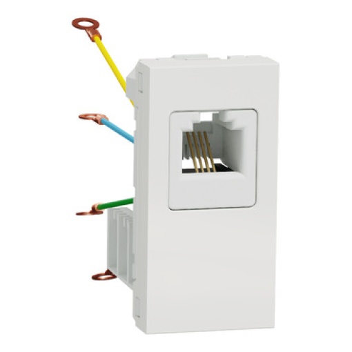 Nova Unica - Tomada telefone RJ12 1 mód. - Branco