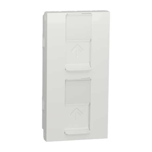 Nova Unica  - Centro tomada dupla RJ45 S-One Branco