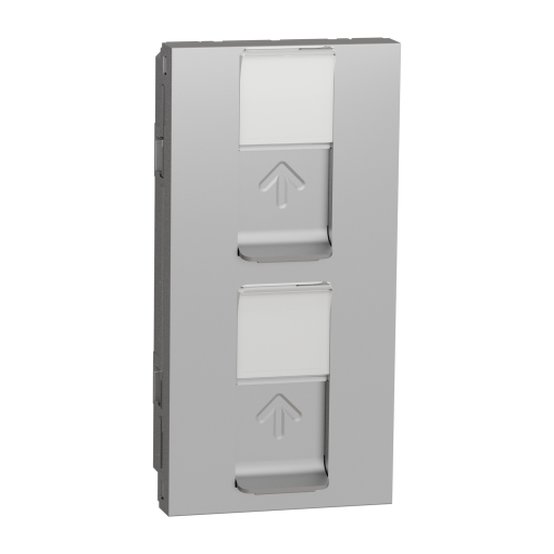 Nova Unica  - Centro tomada dupla RJ45 S-One Aluminio
