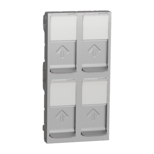 Nova Unica  - Centro tomada quadr RJ45 S-One Aluminio