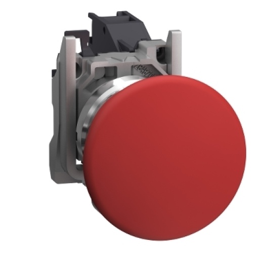 Complete push button, Harmony XB4, Explosive atmosphere, red mushroom pushbutton