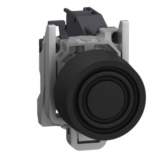 Complete push button, Harmony XB4, Explosive atmosphere, pushbutton black with integrated boot