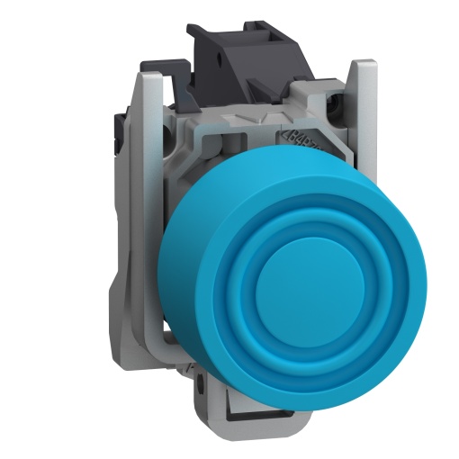 Complete push button, Harmony XB4, Explosive atmosphere, pushbutton blue with integrated boot