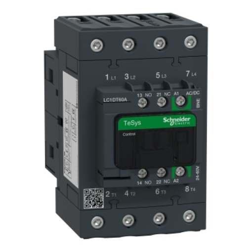 TeSys D contactor 4P 60A AC-1 up to 440V coil 24-60V ACDC Everlink