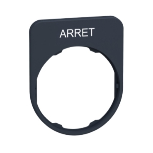 Inscrição flush placa 30x40mm "arret"