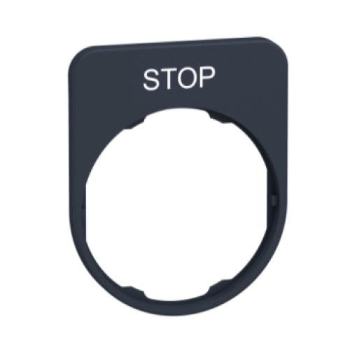 Inscrição flush placa 30x40mm "stop"