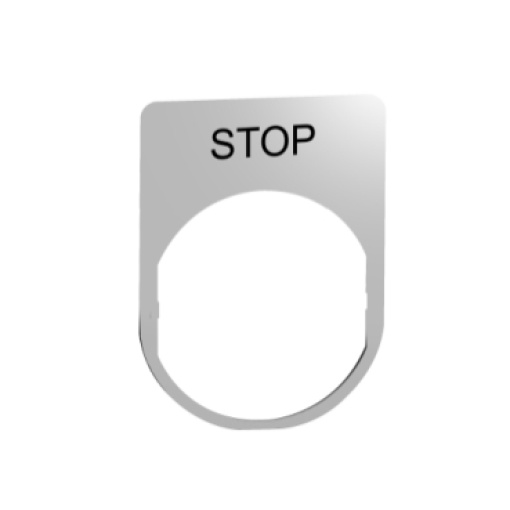 30x40mm porta-etiqueta metal com rótulos. "parar