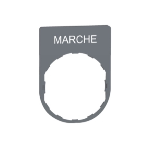 Placa inscrição 30x40mm "marche"  cor  cim