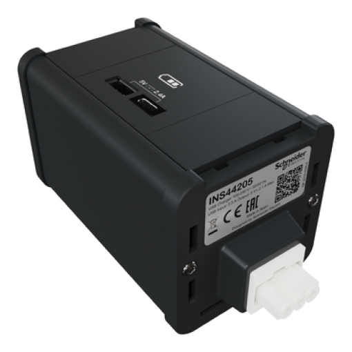 Nova Unica system - Módulosulo Carregador USB A e C Antracite