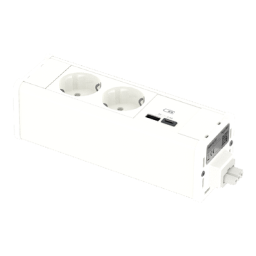 Nova Unica system - Módulos 2 2PT  USB A e C Branco