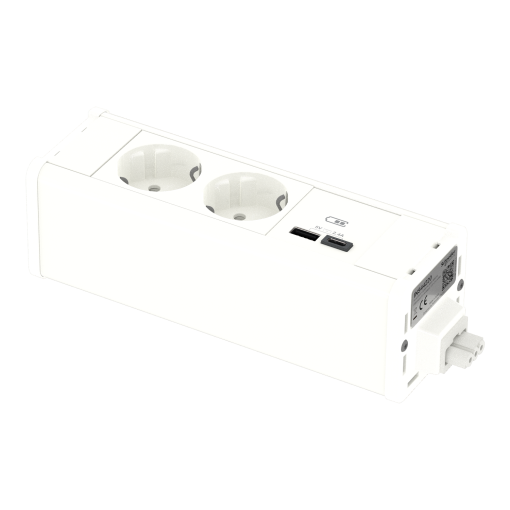 Nova Unica system - Módulos 2 2PT  USB A e C Branco