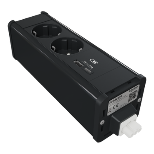 Nova Unica system - Módulos 2 2PT  USB A e C Antracite