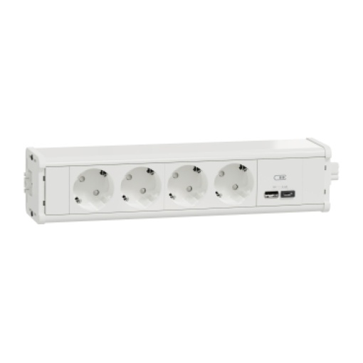 Nova Unica system - Módulos 4 2PT  USB A e C Branco