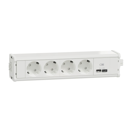 Nova Unica system - Módulos 4 2PT  USB A e C Branco