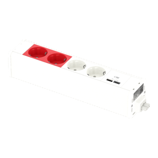 Nova Unica system - Módulos 2B 2V 2PT  USB A e C Branco